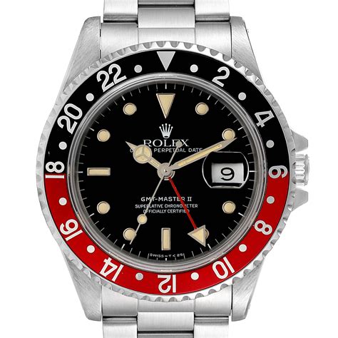 rolex gmt master ii 16710 red & black bezel|rolex 16710 coke for sale.